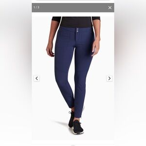 Kuhl Transcendr Skinny pant navy  size 14. Hiking outdoor zip pocket ankle zip